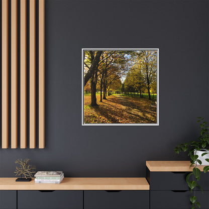 Listowel town Park Autumn Matte Canvas, Framed (Multi-color)