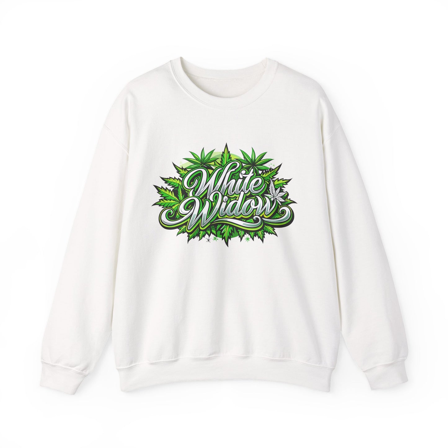 White Widow Graphic  — Cannabis Leaf Logo Sweatshirt
