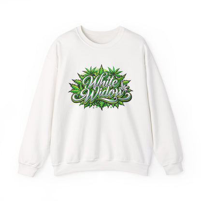 White Widow Graphic  — Cannabis Leaf Logo Sweatshirt