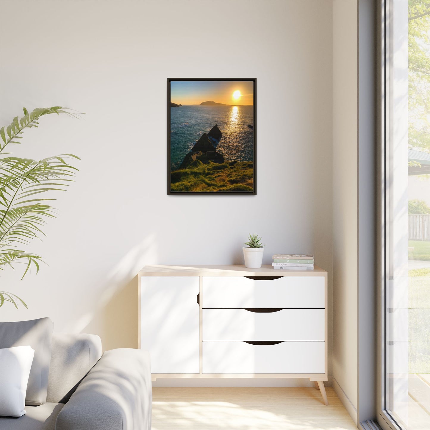 Dunquin Pier Matte Canvas, Framed (Multi-color)