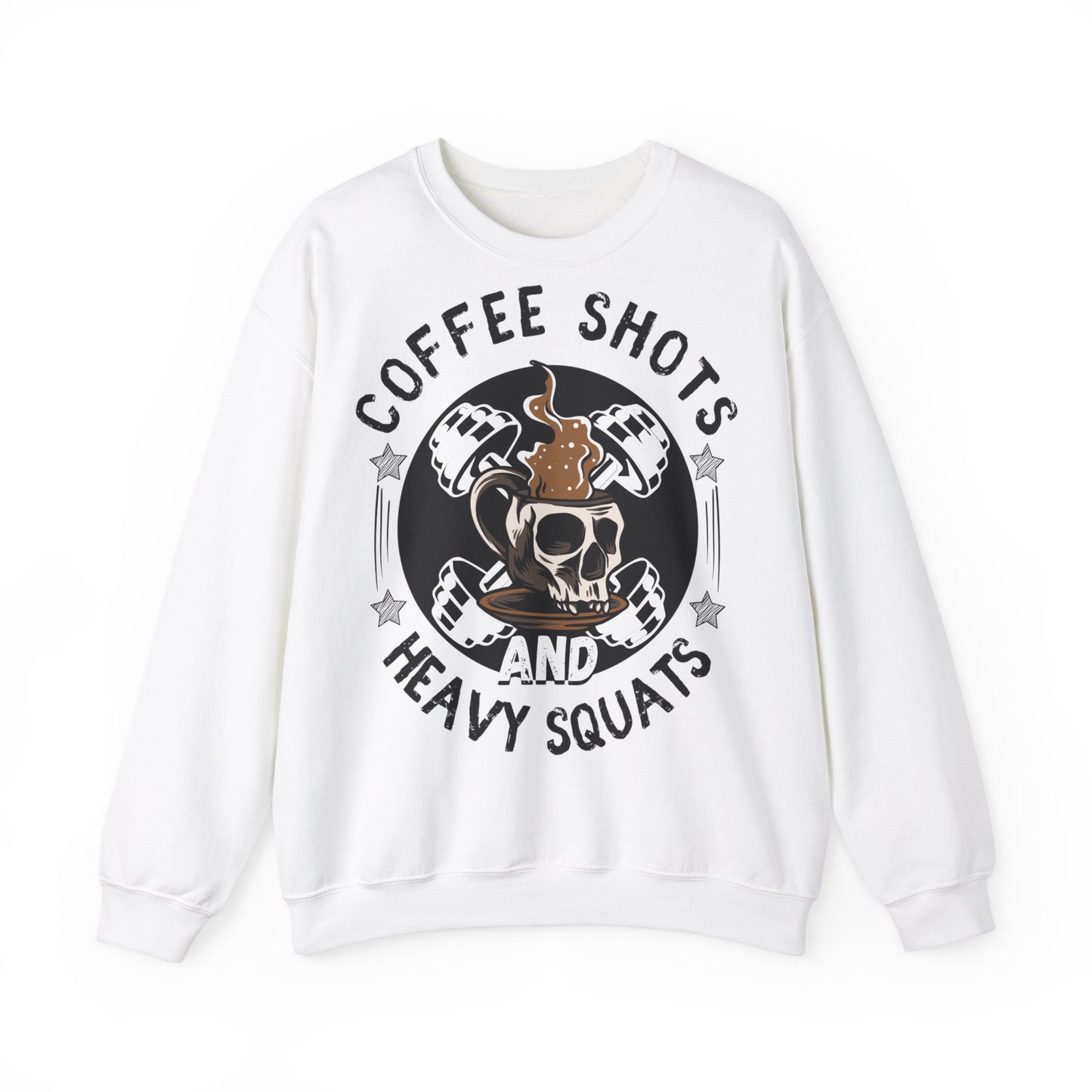 Coffee Shots Heavy Squats Sweatshirt - Unisex Fitness Crewneck