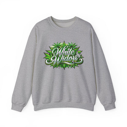 White Widow Graphic  — Cannabis Leaf Logo Sweatshirt