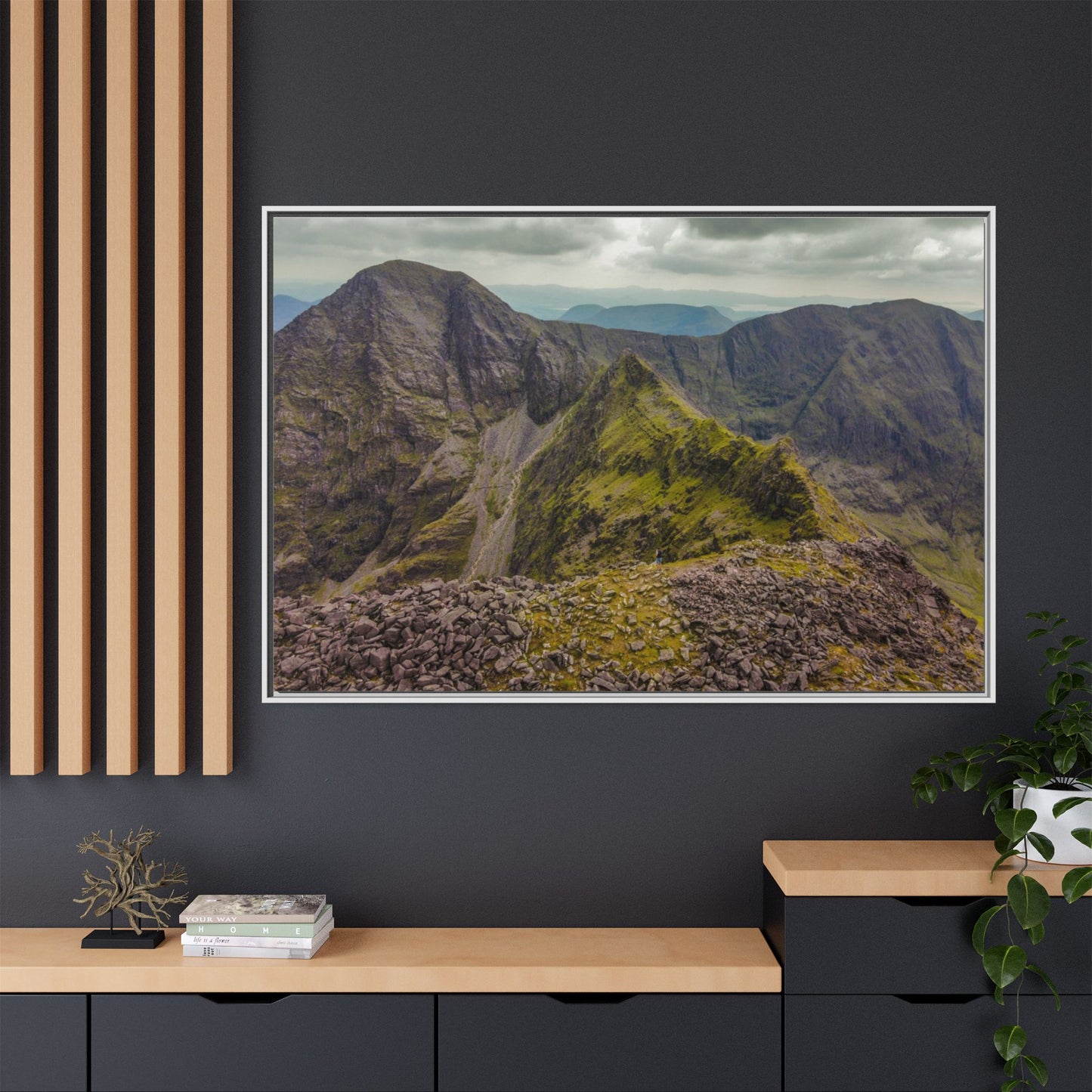 Halfway to Carrauntoohil Matte Canvas, Framed (Multi-color)