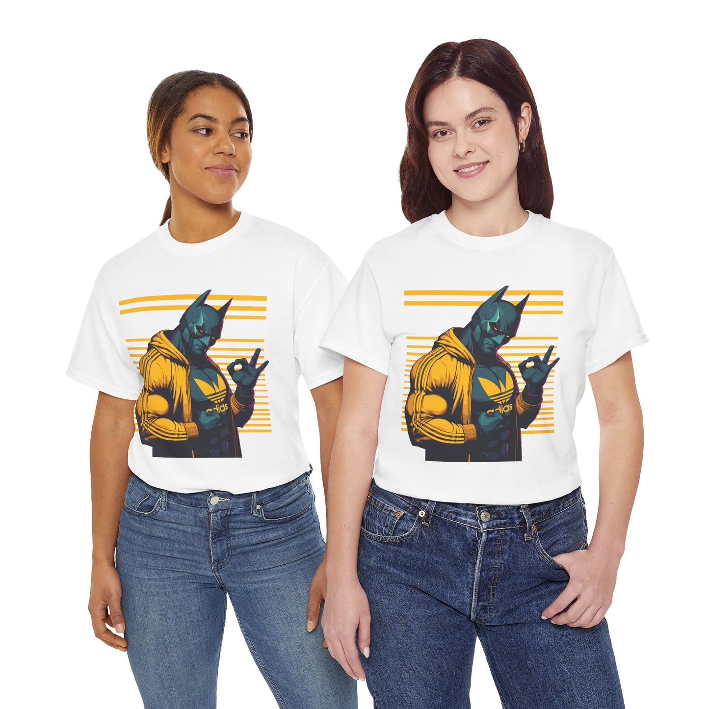 Retro Superhero Unisex Heavy Cotton Tee - Cool Graphic Tee for Casual Wear