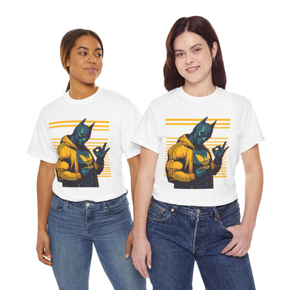 Retro Superhero Unisex Heavy Cotton Tee - Cool Graphic Tee for Casual Wear