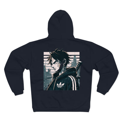 Warrior From The Future Unisex Hooded Zip Sweatshirt