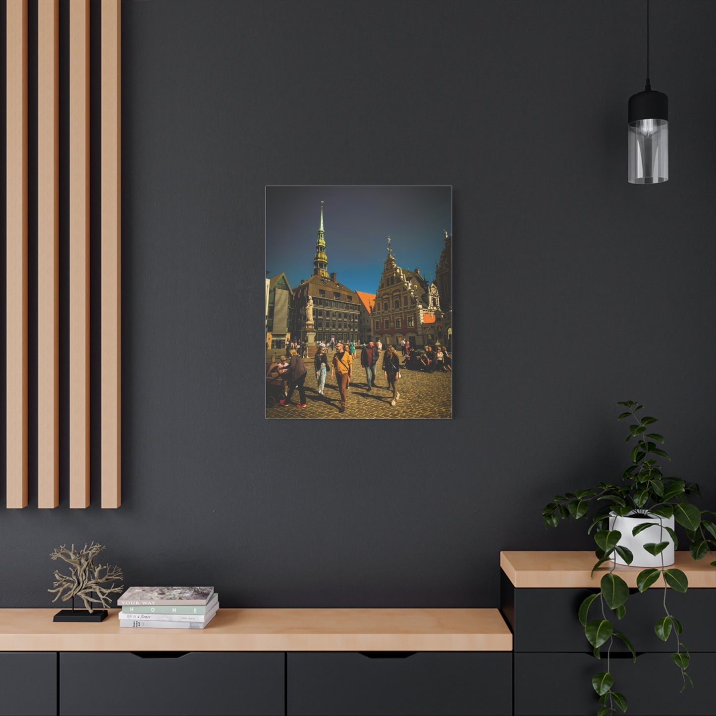 Riga Oldtown Matte Canvas, Stretched, 1.25"