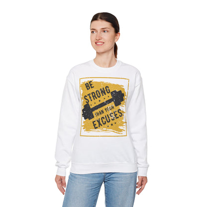 Be Strong Motivational Crewneck Sweatshirt for Fitness Enthusiasts