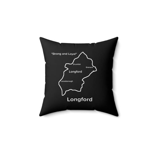 Longford Spun Polyester Square Pillow Black Edition 2 Sizes