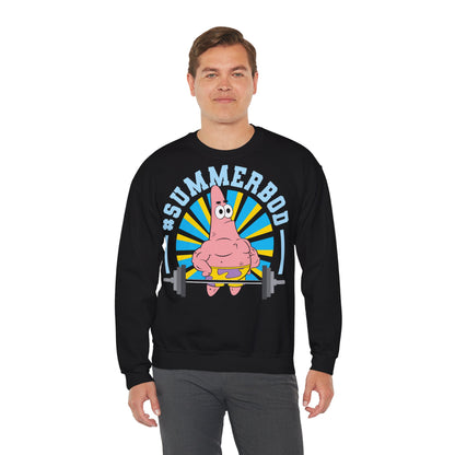 Funny Unisex Heavy Blend™ Crewneck Sweatshirt - #SUMMERBOD Gym Motivational Design Black