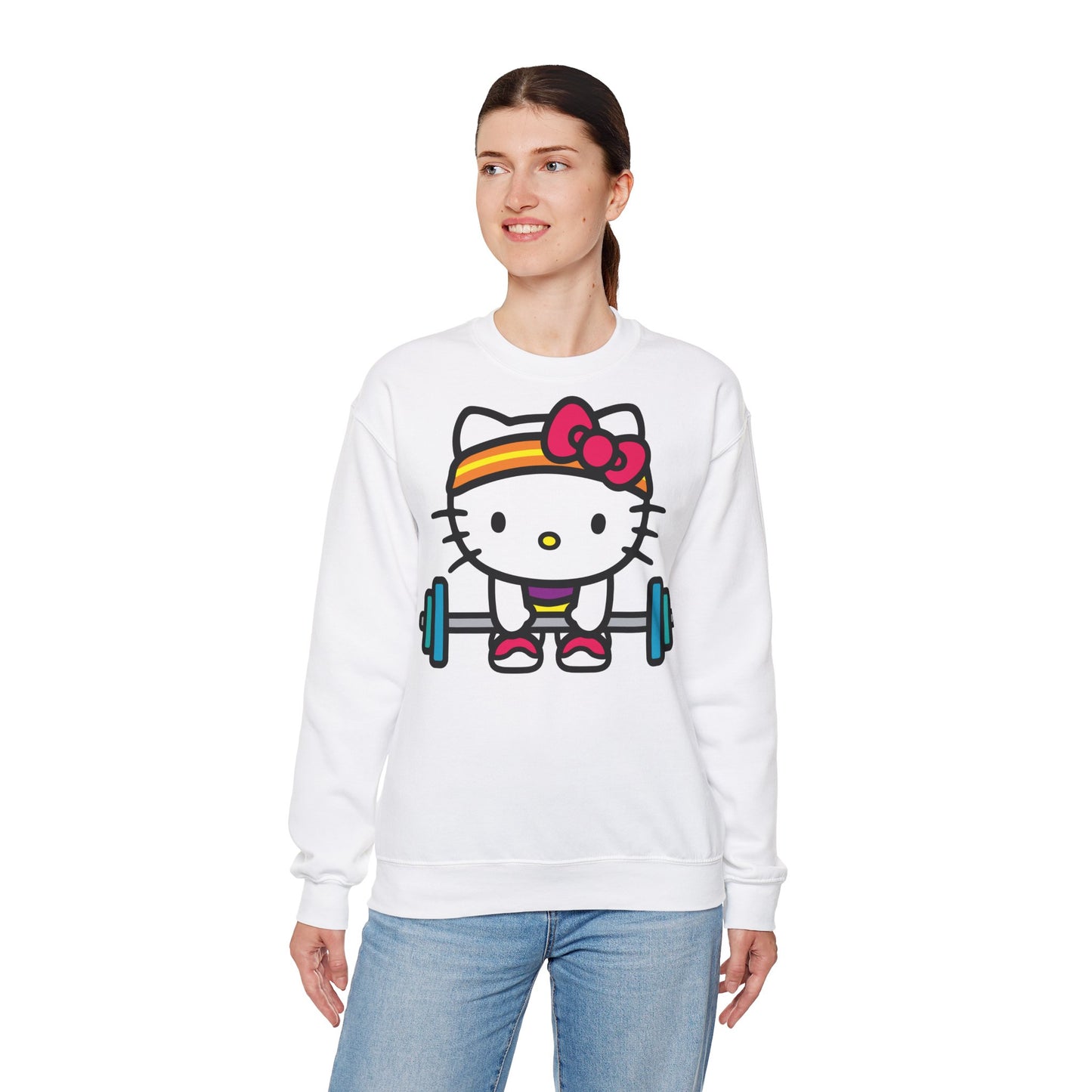 Hello Kitty Gym Motivation Unisex Heavy Blend™ Crewneck Sweatshirt