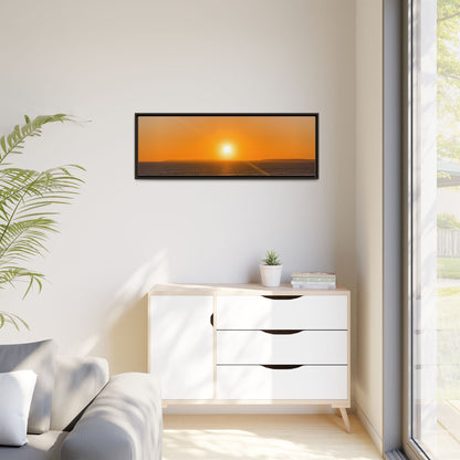 Sunset in Ocean Matte Canvas, Framed (Multi-color)