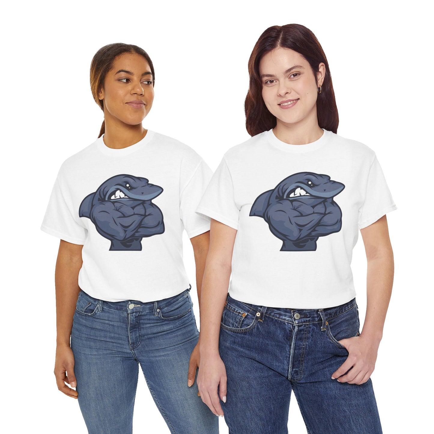 Muscle Shark Unisex Heavy Cotton Tee - Perfect for Shark Lovers