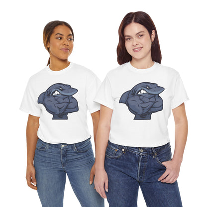 Muscle Shark Unisex Heavy Cotton Tee - Perfect for Shark Lovers