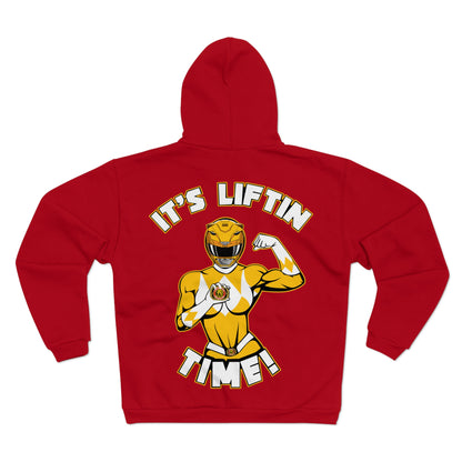 It's Liftin' Time Unisex Hooded Zip Sweatshirt - Fitness & Powerlifting Motivational Hoodie