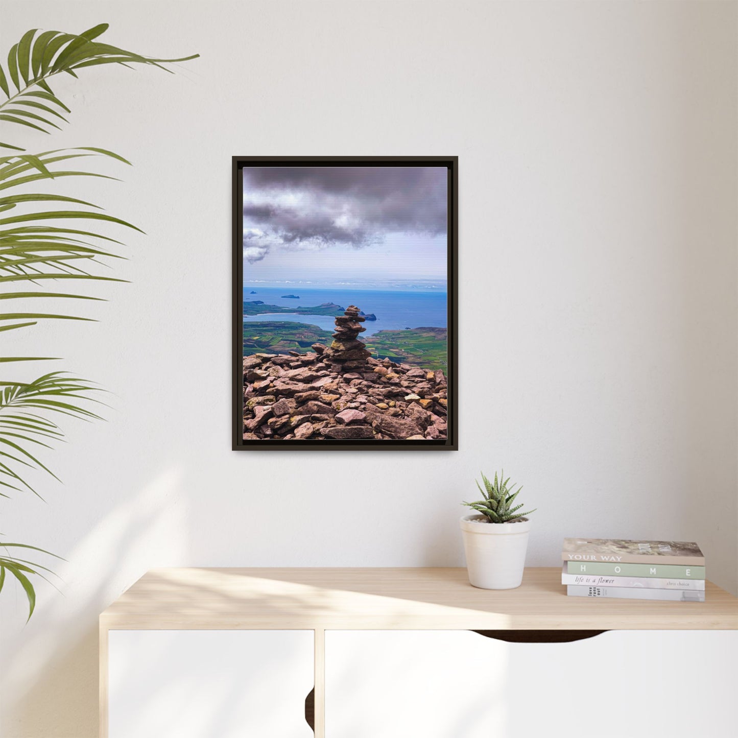 Mount Brandon Top Matte Canvas, Framed (Multi-color)