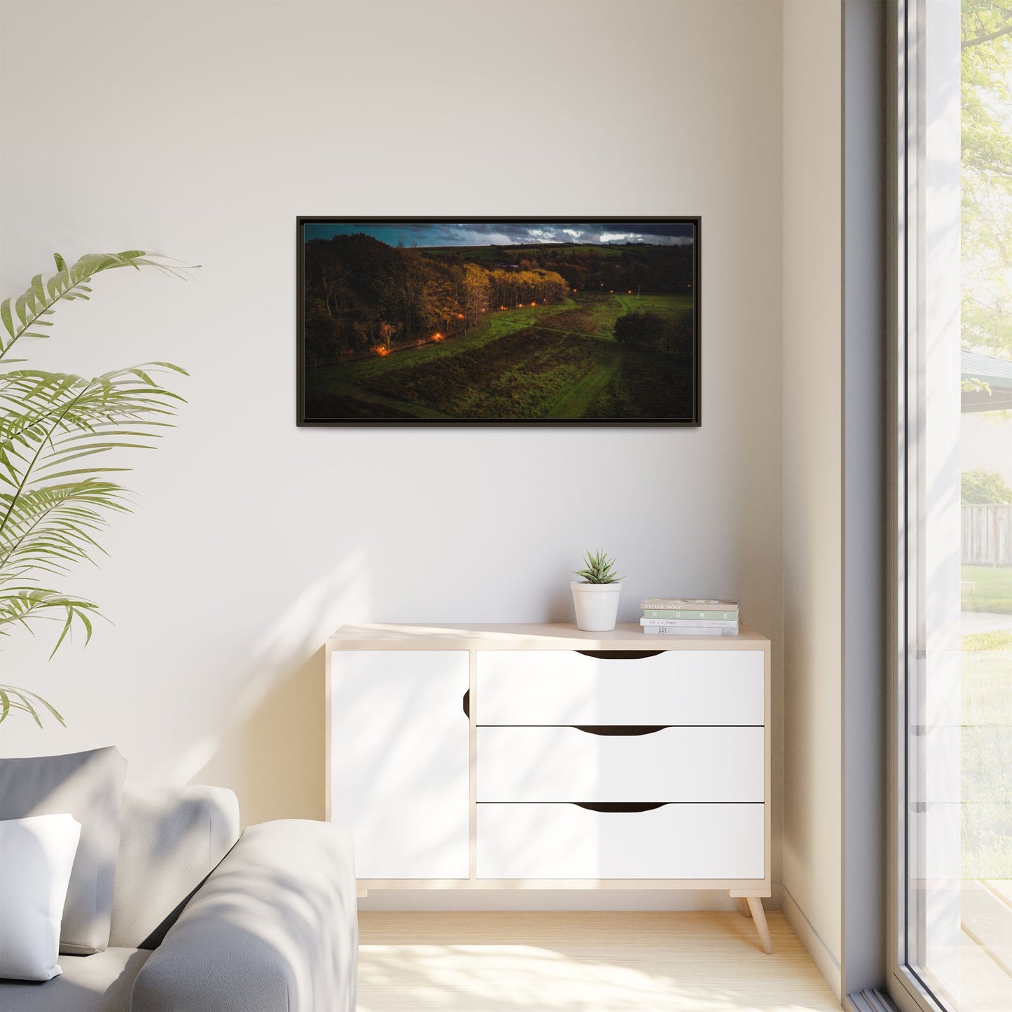 Listowel Town Park Matte Canvas, Framed (Multi-color)