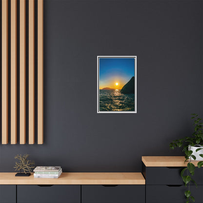 Dunquin Pier Sunset Matte Canvas, Framed (Multi-color)