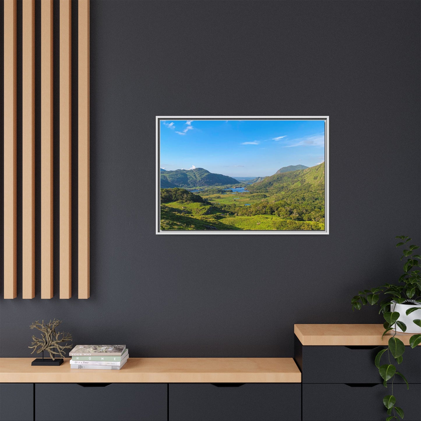 Ladies View Spring Matte Canvas, Framed (Multi-color)