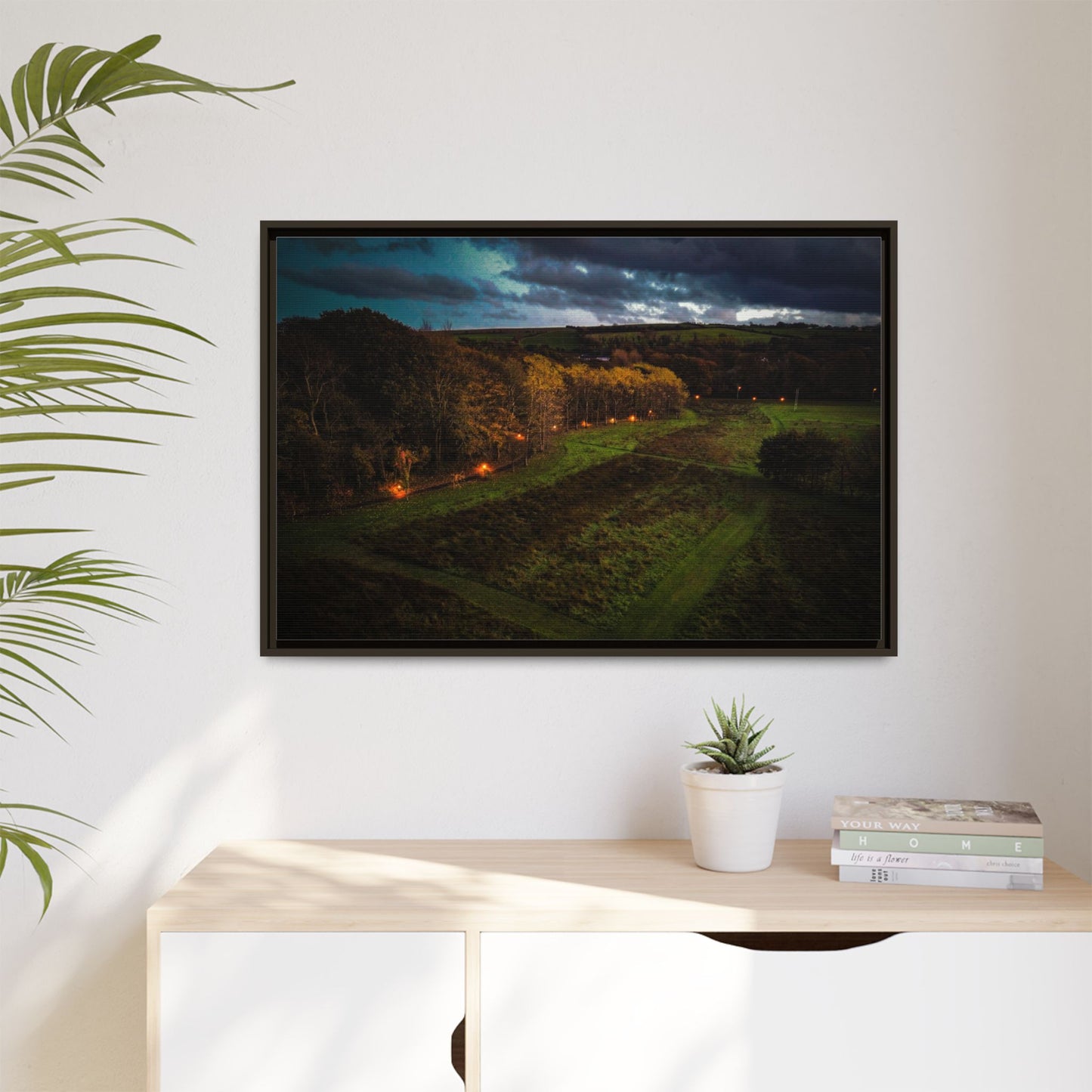 Listowel Town Park Matte Canvas, Framed (Multi-color)