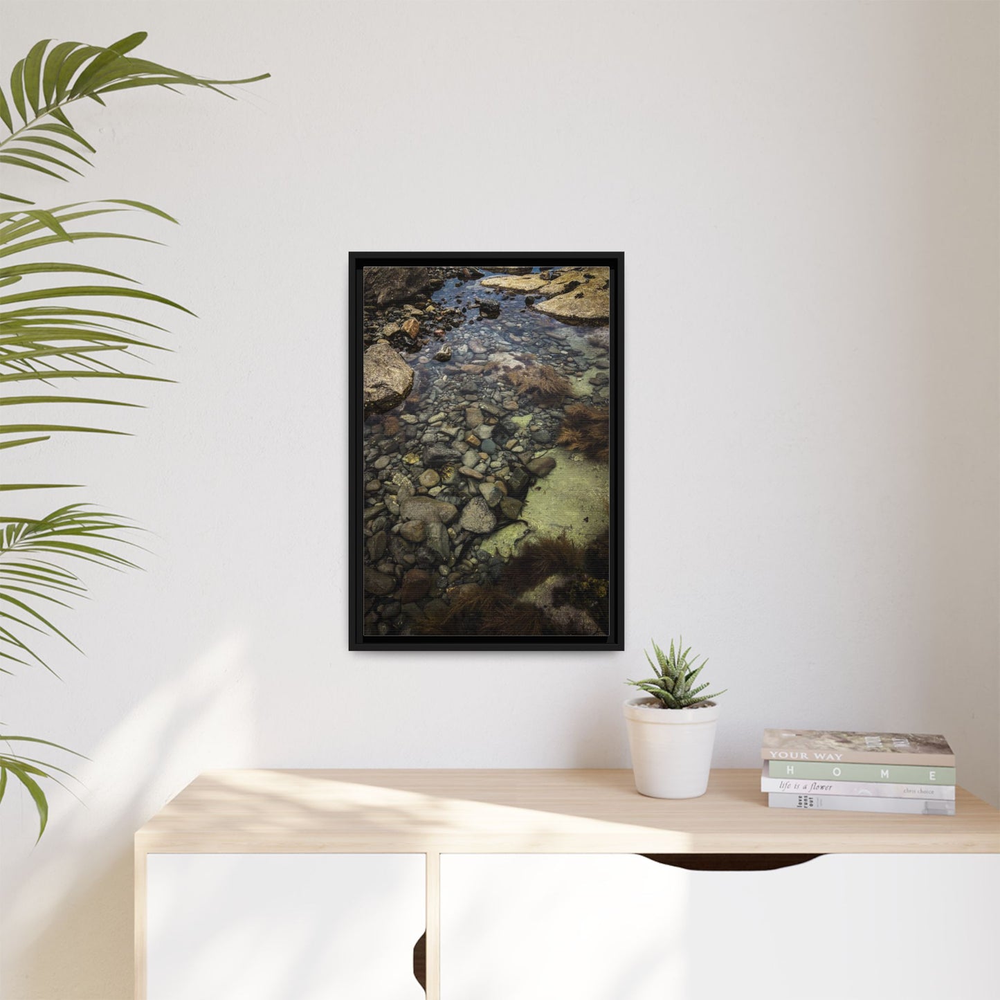 Rocks Matte Canvas, Framed (Multi-color)