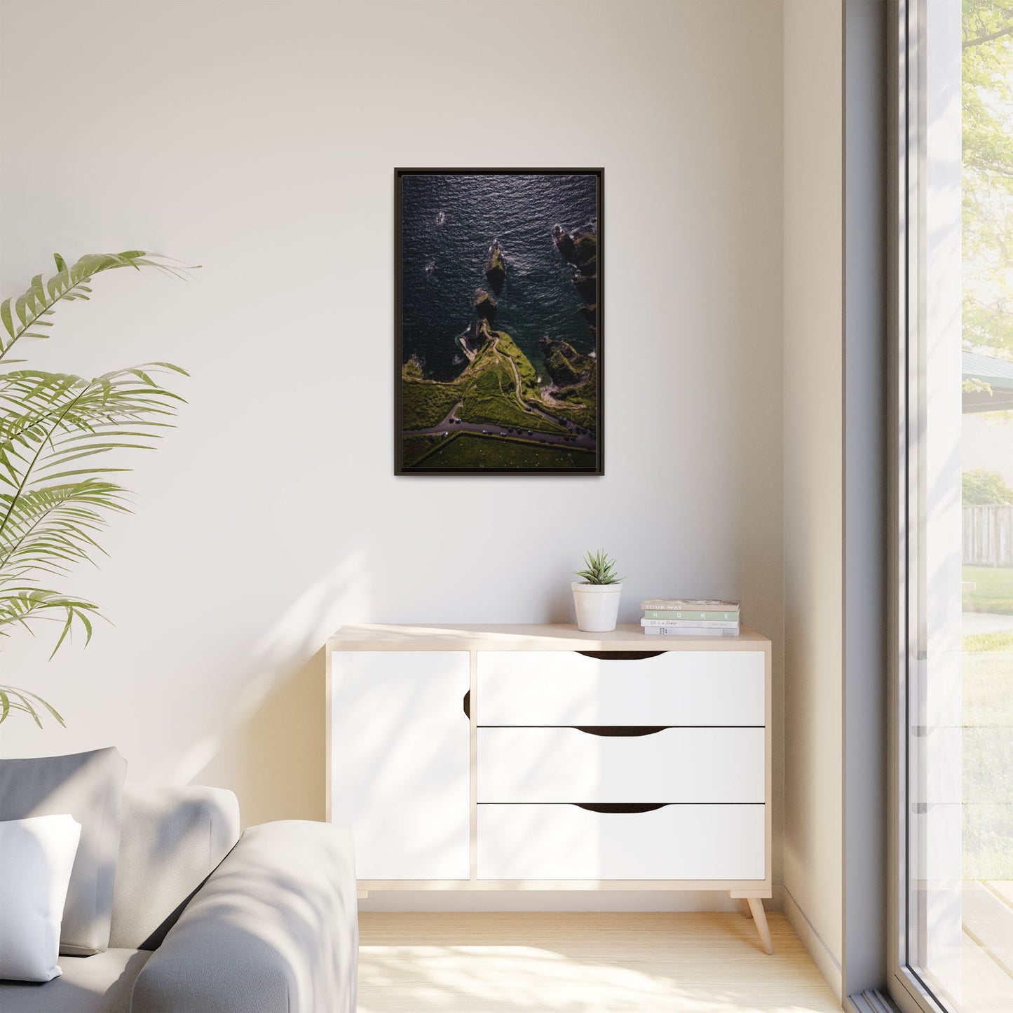 Dunquin Pier Matte Canvas, Framed (Multi-color)