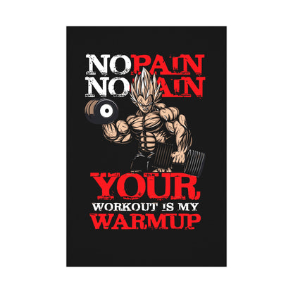 Motivational Workout Wall Art - No Pain No Gain Poster for Fitness Enthusiasts