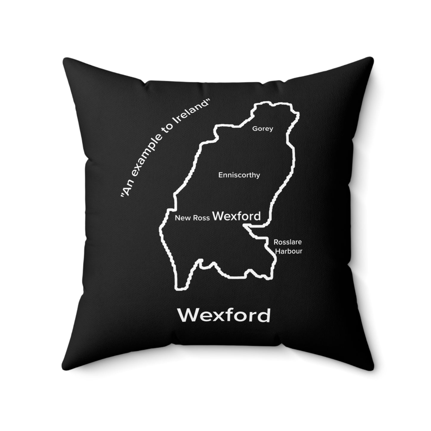 Wexford Spun Polyester Square Pillow Black Edition 4 Sizes