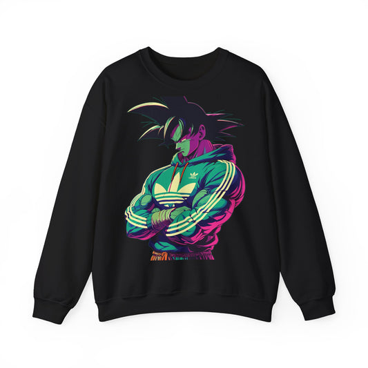 Retro Anime Crewneck Sweatshirt - Goku Design