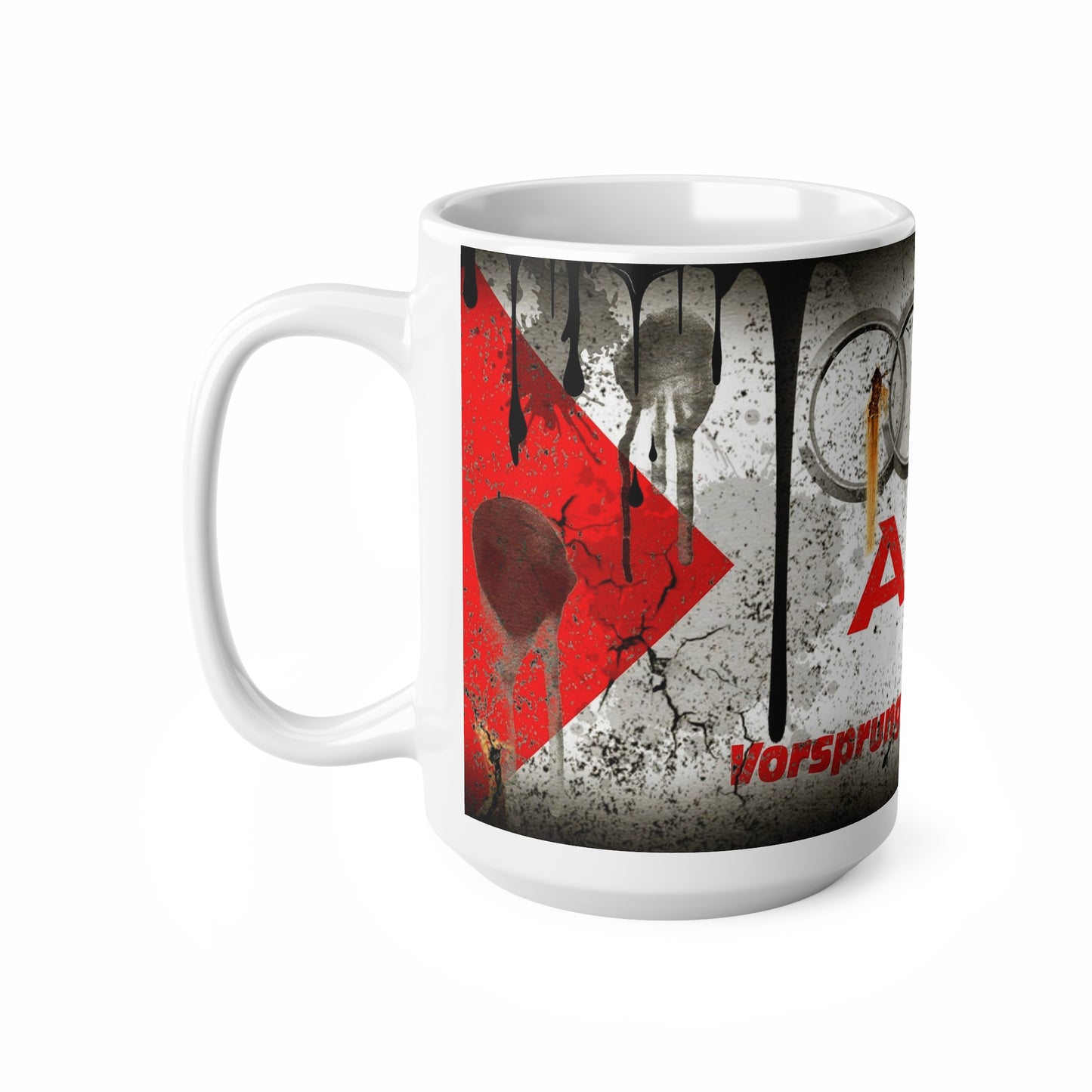 Aud - Inspired Ceramic Coffee Cups - 11oz & 15oz, Perfect for Gearheads and Auto Enthusiasts