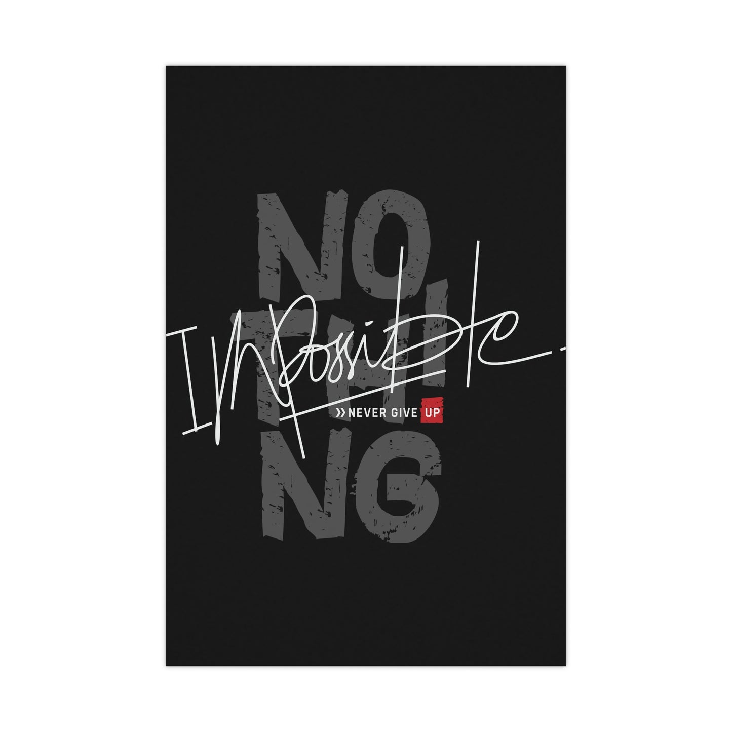 'No Impossible' Motivational Hoodies for Fitness & Inspiration