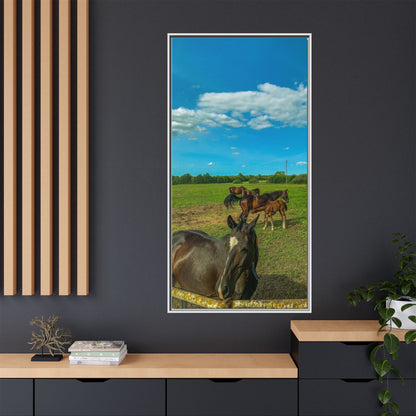 horses 2 Matte Canvas, Framed (Multi-color)