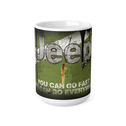 Adventure Jeep Ceramic Coffee Mug - 11oz & 15oz - For Outdoor Enthusiasts