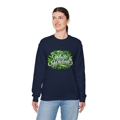 White Widow Graphic  — Cannabis Leaf Logo Sweatshirt