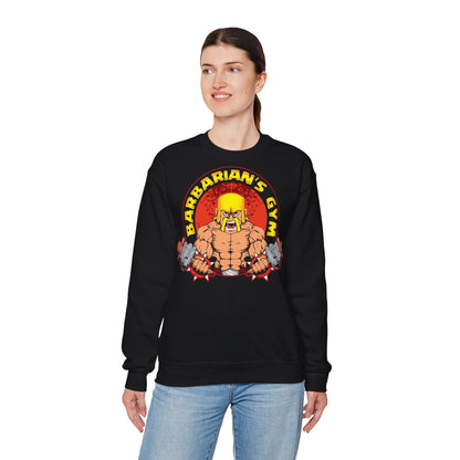 Barbarian's Gym Crewneck Sweatshirt - Unisex Heavy Blend™ for Fitness Enthusiasts Black
