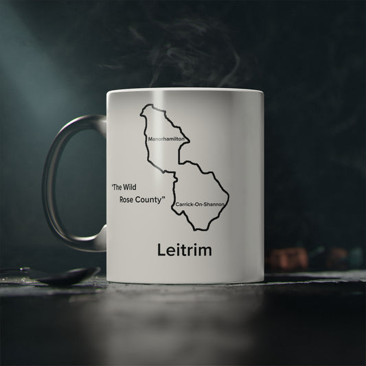 Leitrim Magic Mug: Color - Changing Coffee Cup with Artistic Map Design