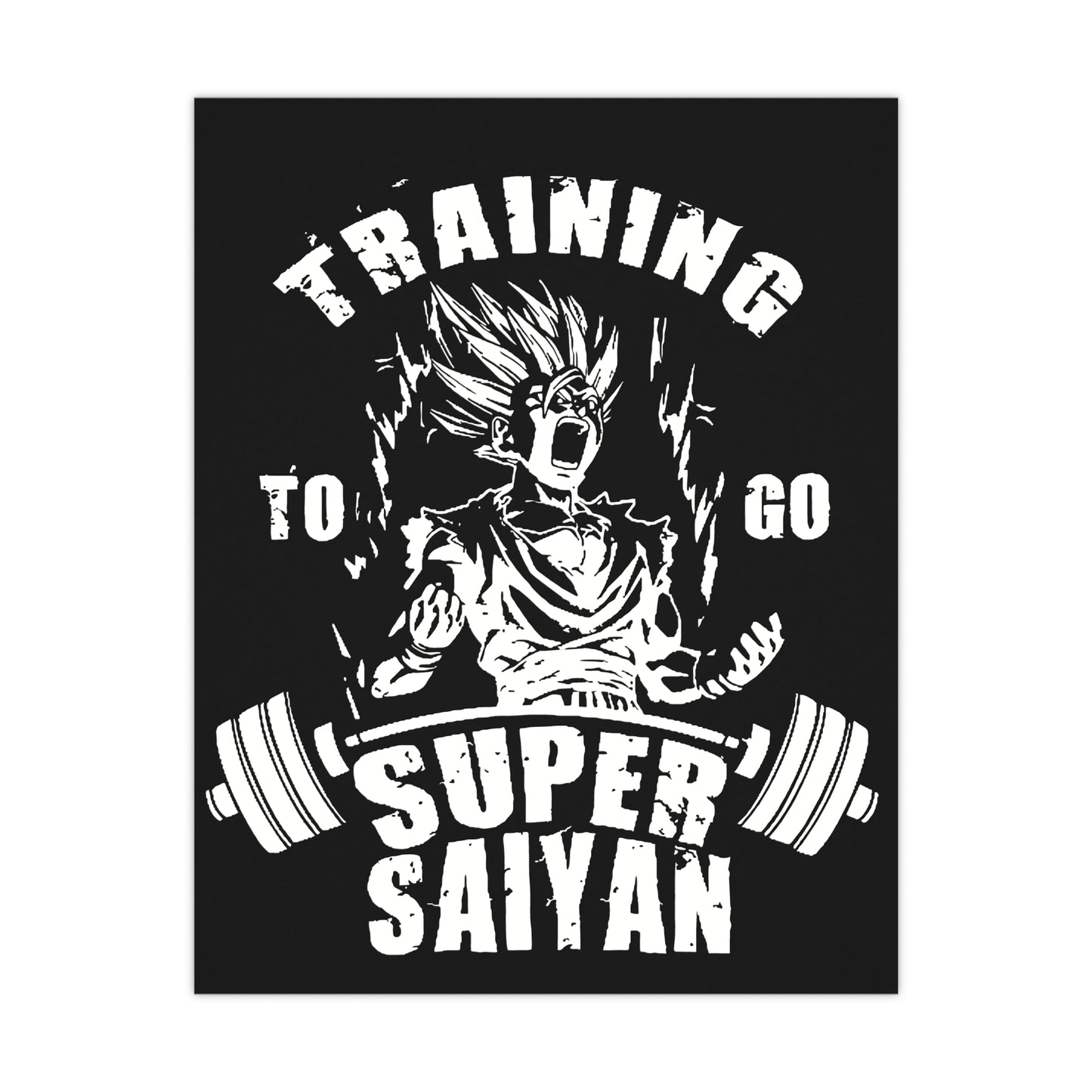 Super Saiyan Training Matte Poster - Fitness Motivation Wall Art