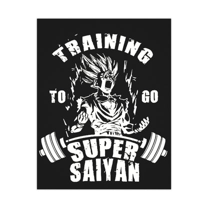 Super Saiyan Training Matte Poster - Fitness Motivation Wall Art