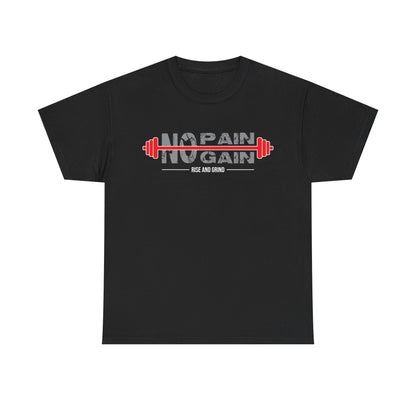 No Pain No Gain Unisex Heavy Cotton Tee - Motivational Fitness Shirt