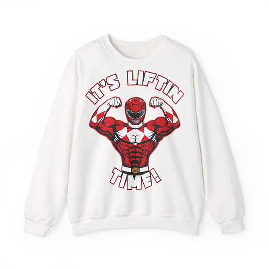Power Lifters Crewneck Sweatshirt - It's Liftin Time! White