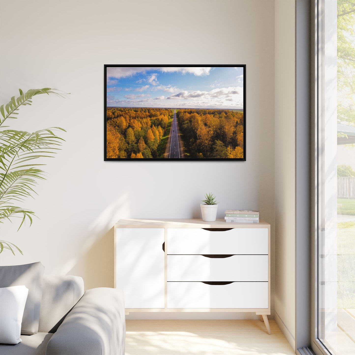 Somewhere In Lithuania Matte Canvas, Framed (Multi-color)