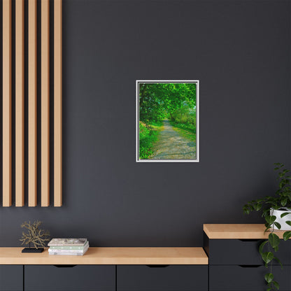 Listowel River Walk Matte Canvas, Framed (Multi-color)