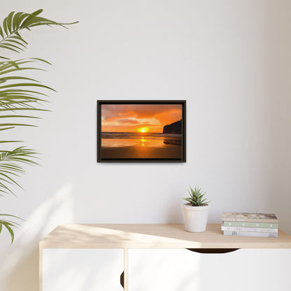 Sunset in Ballybunion Matte Canvas, Framed (Multi-color)