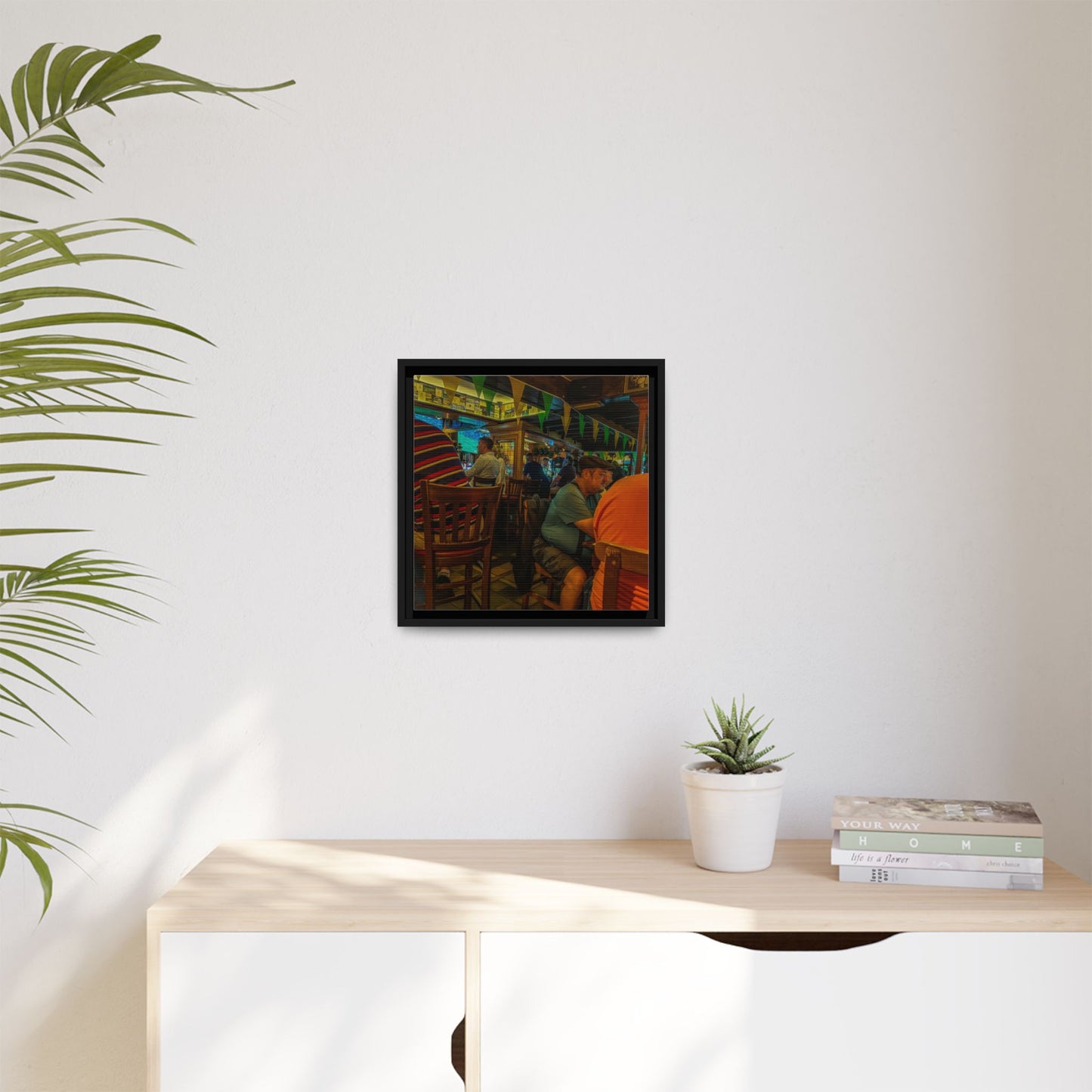 Irish Pub Matte Canvas, Framed (Multi-color)