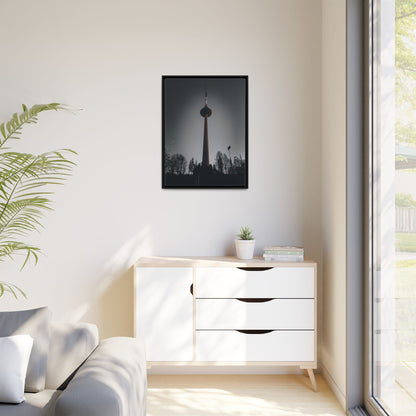 TV Tower Matte Canvas, Framed (Multi-color)