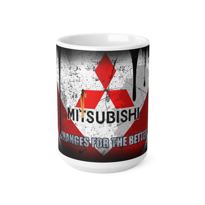 Mitsubishi-Inspired Ceramic Coffee Mug – 11oz & 15oz – Ideal for Car Enthusiasts