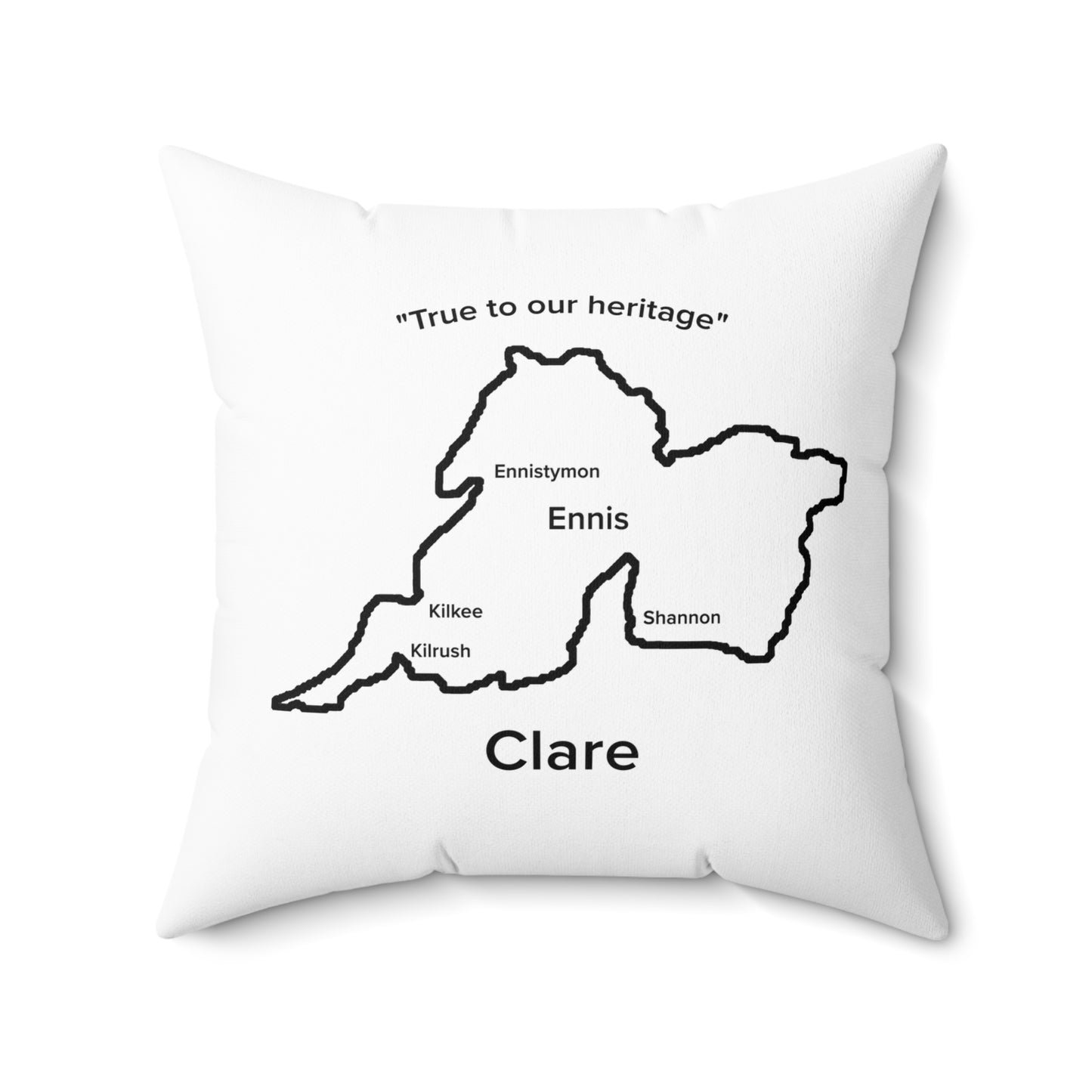 Clare Spun Polyester Square Pillow White Edition 4 Sizes