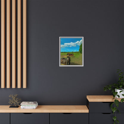horses 2 Matte Canvas, Framed (Multi-color)