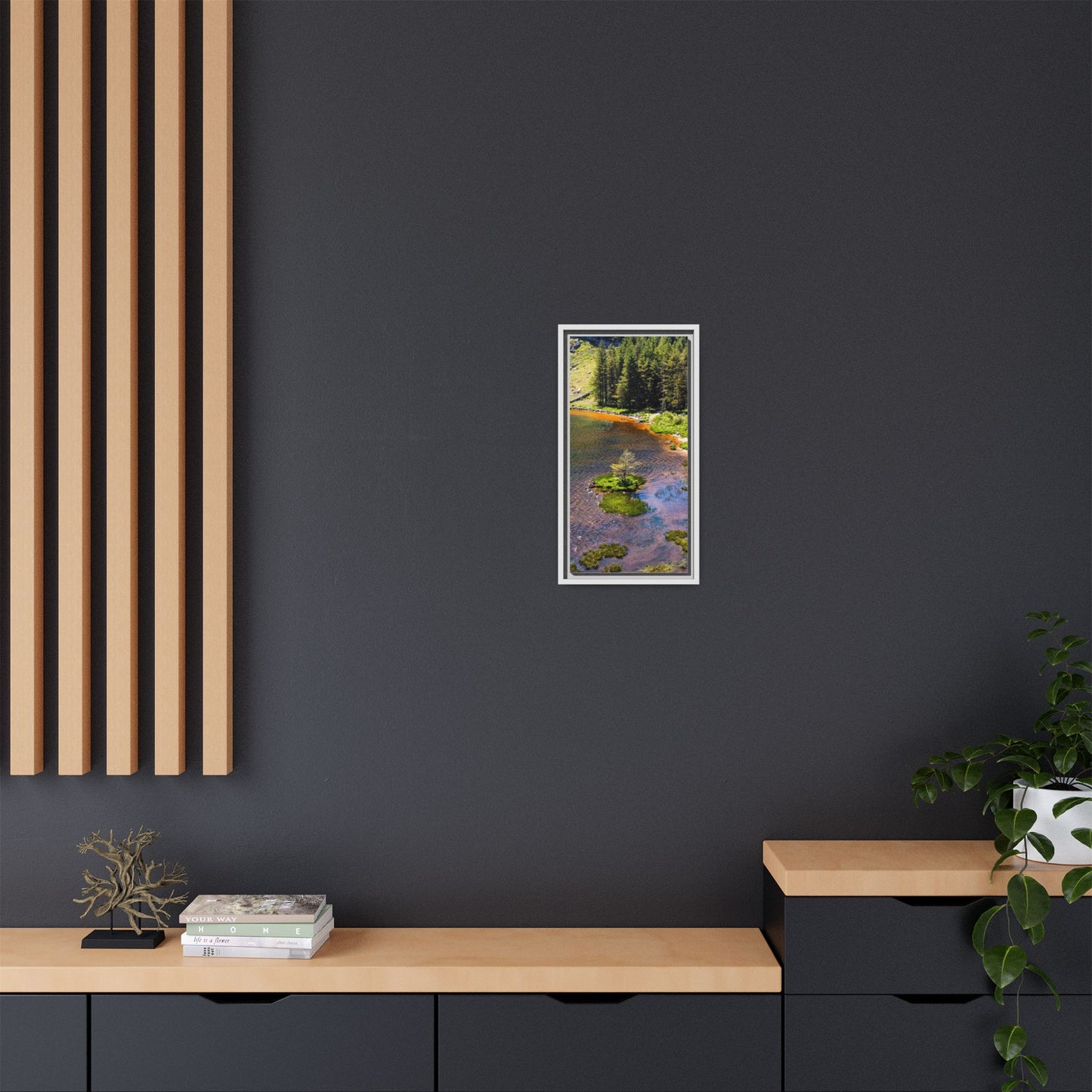 Gleanteenassig Forest Matte Canvas, Framed (Multi-color)