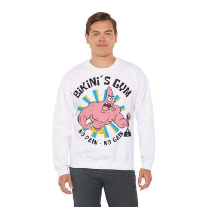 Unisex Heavy Blend™ Crewneck Sweatshirt - Bikini's Gym "No Pain - No Gain" White